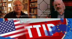 John Pilger, Julian Assange - US strategy for new global legal and economic system TPP, TTIP, TISA (EN►EN/ES/IT/NL)