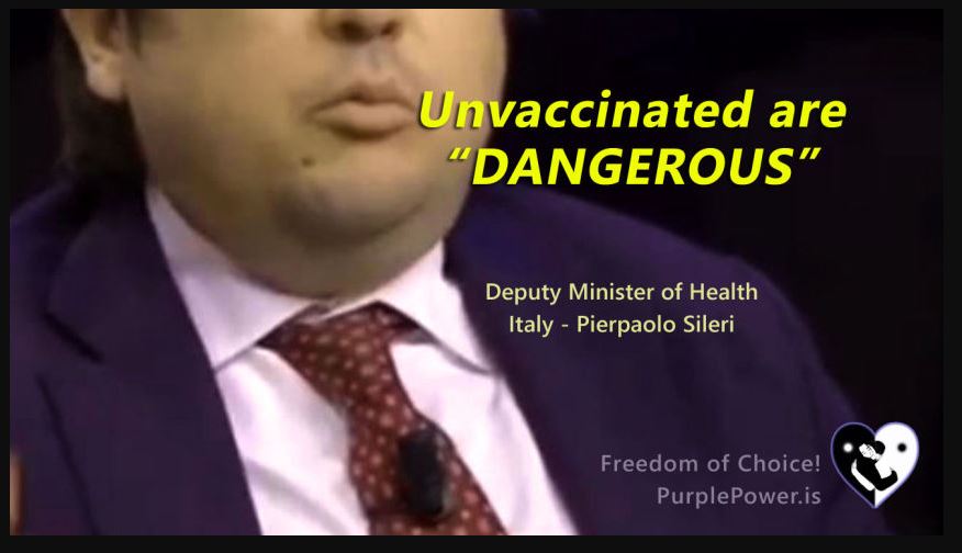 Read more about the article The unvaccinated are dangrous. Period! – Pierpaolo Sileri, italian government politician 25 January 2022