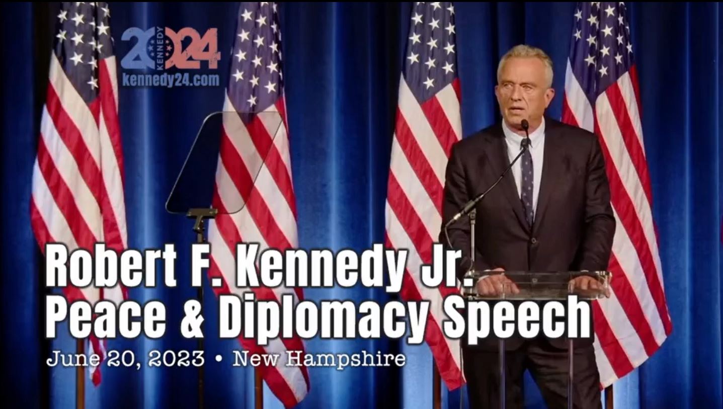 Read more about the article Robert F. Kennedy Jr. – Peace & Diplomacy Speech (20/06/2023, New Hampshire) (EN)
