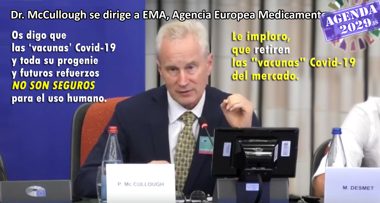 Lee más sobre el artículo Detengan TODAS las inyecciones de (Covid)ARNm ¡YA! El Dr. McCullough en el Parlamento Europeo. (13/09/2023)