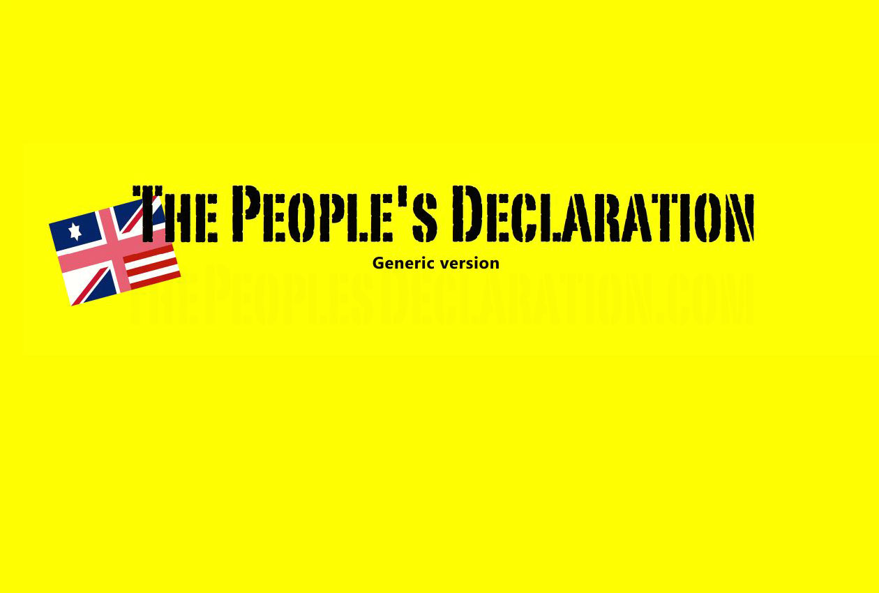 Read more about the article The People’s Declaration to actively NOT CONSENT to upcoming UN declaration (international initiative by James Roguski)