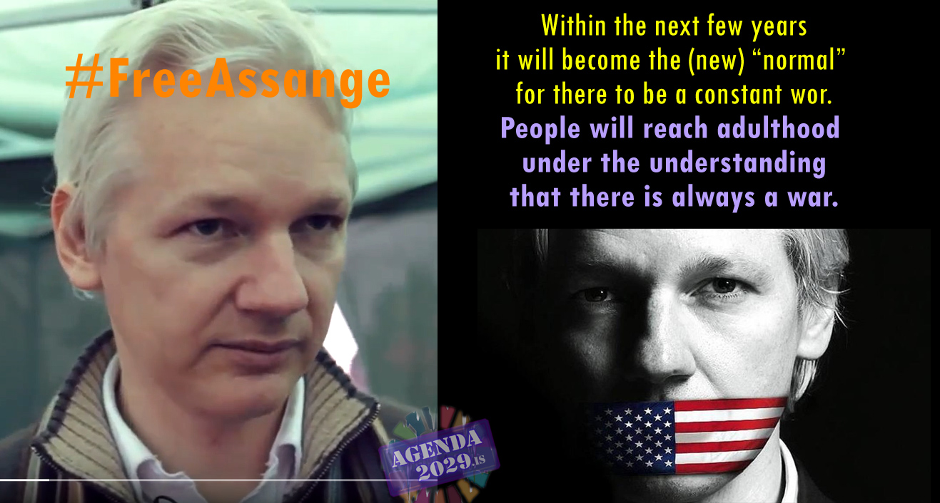 Lees meer over het artikel Ze willen dat doorlopende oorlog het “nieuwe normaal” wordt! | Julian Assange (interview 8 oktober 2011)