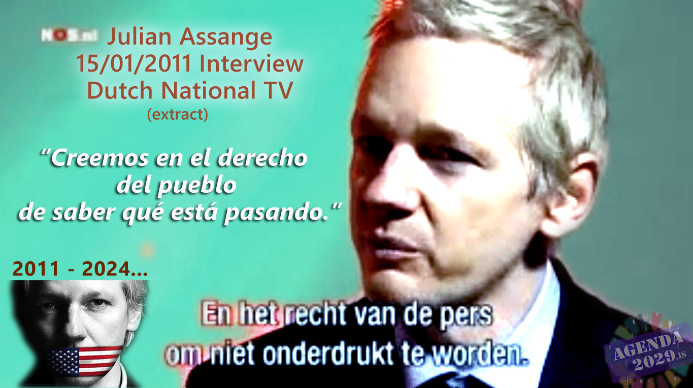 Lee más sobre el artículo Entrevista de la Televisión Nacional Holandesa (NOS) con Julian Assange 2011 (primer corte)