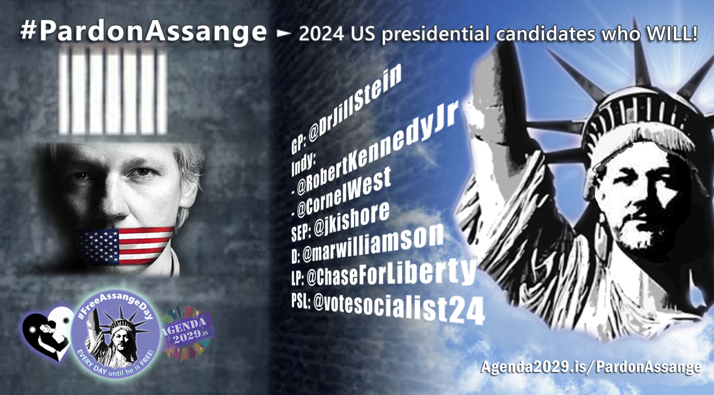 Lees meer over het artikel #PardonAssange – 2024 US Presidential Candidates who will! (EN►ES/IT/NL)