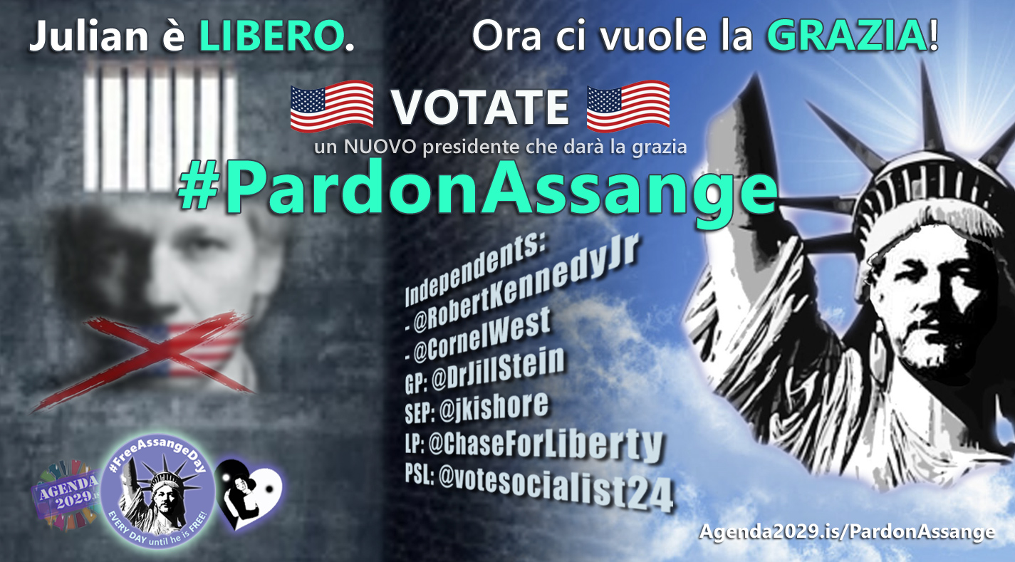 Scopri di più sull'articolo America, VOTA un NUOVO presidente che perdonerà Assange! (EN, ES, IT, NL)