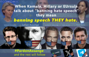 UN/WEF Agenda 2030 "Hate speech" women, but Assange now officially considered political prisoner.