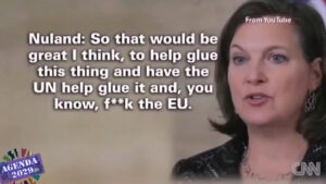 "Fuck the EU" says Victoria Nuland, the US top diplomat(!) for Europa, 2014